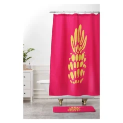 Allyson Johnson Pineapple Bath Rugs And Mats Pink 24" X 36" - Deny Designs