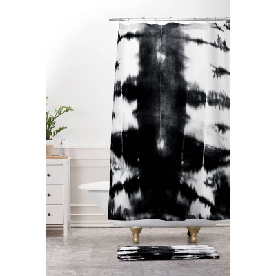 Alison Janssen Shibori Bath Mat Black - Deny Designs 1 Alison Janssen Shibori Bath Mat Black - Deny Designs
