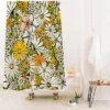 Jenean Morrison Counting Flowers In The 1960s Shower Curtain Black - Deny Designs