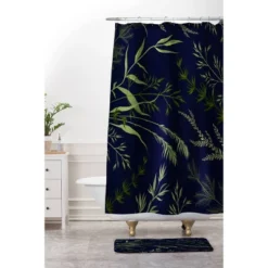 Iveta Abolina Margaux III Shower Curtain Navy/Green - Deny Designs -Deny Designs Sales GUEST 05cf3f9b 50aa 4a97 ada5 4649401e20d6