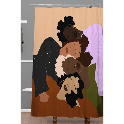 Studio 1514 Brooklyn Sisterhood Shower Curtain Brown - Deny Designs 1 Studio 1514 Brooklyn Sisterhood Shower Curtain Brown - Deny Designs
