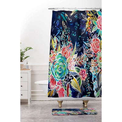 Stephanie Corfee Night Bloomers Bath Rugs And Mats Blue 24" X 36" - Deny Designs 3 Stephanie Corfee Night Bloomers Bath Rugs And Mats Blue 24" X 36" - Deny Designs - Image 3