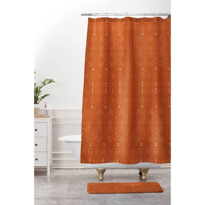 Grace Saona Pattern Terracotta Memory Foam Bath Mat Orange - Deny Designs 2 Grace Saona Pattern Terracotta Memory Foam Bath Mat Orange - Deny Designs - Image 2