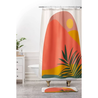 Oris Eddu Tropical Landscape Bath Mat Orange - Deny Designs 1 Oris Eddu Tropical Landscape Bath Mat Orange - Deny Designs