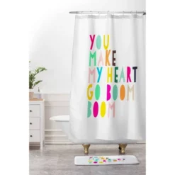 Hello Sayang You Make My Heart Go Boom Boom Bath Rugs And Mats White 24" X 36" - Deny Designs -Deny Designs Sales GUEST 176ce398 6726 407f 8ffc d9189807ec84