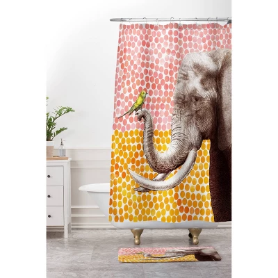 New Friends 2 Shower Curtain Orange - Deny Designs 1 New Friends 2 Shower Curtain Orange - Deny Designs