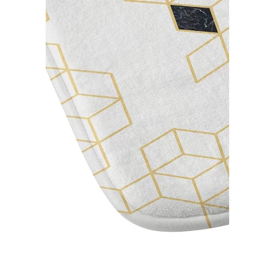 Florent Bodart Keziah Scandinavian Pattern Memory Foam Bath Mat Gold - Deny Designs 1 Florent Bodart Keziah Scandinavian Pattern Memory Foam Bath Mat Gold - Deny Designs
