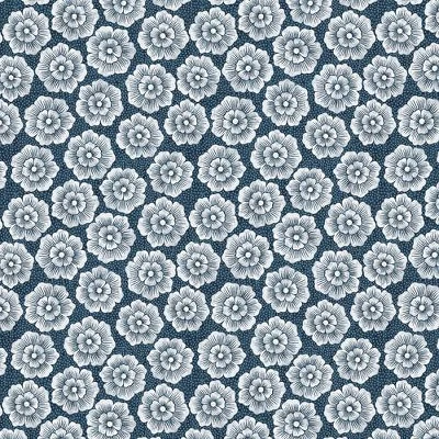 Schatzi Brown Lucy Floral Night Shower Curtain Blue - Deny Designs 2 Schatzi Brown Lucy Floral Night Shower Curtain Blue - Deny Designs - Image 2