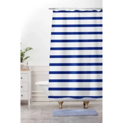 Sheila Wenzel-Ganny Cool Color Palette Shower Curtain Navy - Deny Designs