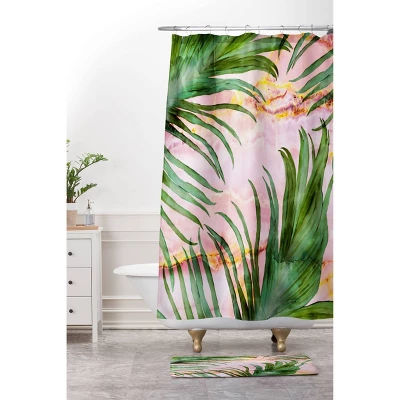 Marta Barragan Camarasa Palm Leaf Bath Mat Pink - Deny Designs 1 Marta Barragan Camarasa Palm Leaf Bath Mat Pink - Deny Designs
