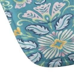 Bohemian Bloom Memory Foam Bath Mat Turquoise - Deny Designs -Deny Designs Sales GUEST 24505e58 910c 4a2e ba73 ba367a93990e