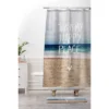 Happy Place Beach Shower Curtain Blue - Deny Designs