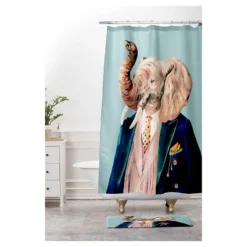Animal Crew Mr. Elephant Cushion Bath Mat (36"x24") Blue - Deny Designs -Deny Designs Sales GUEST 2a19fea1 309b 406c a444 09f2e1bdde50