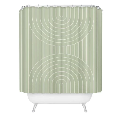 Colour Poems Arch Symmetry IX Shower Curtain Gray - Deny Designs 1 Colour Poems Arch Symmetry IX Shower Curtain Gray - Deny Designs