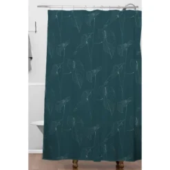 Gabriela Fuente Atlantic Shower Curtain Dark Green - Deny Designs