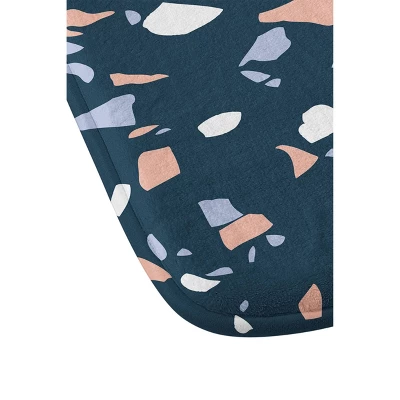 Emanuela Carratoni So Blue Terrazzo Bath Mat Blue - Deny Designs 2 Emanuela Carratoni So Blue Terrazzo Bath Mat Blue - Deny Designs - Image 2