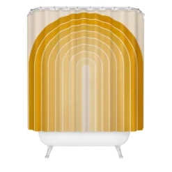 Colour Poems Gradient Arch XXV Shower Curtain Yellow - Deny Designs