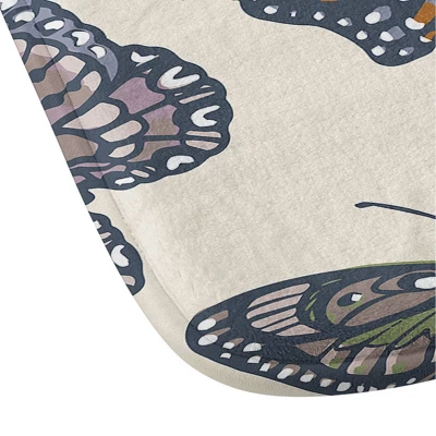 34"x21" Avenie Countryside Butterflies Memory Foam Bath Mat Beige - Deny Designs 2 34"x21" Avenie Countryside Butterflies Memory Foam Bath Mat Beige - Deny Designs - Image 2