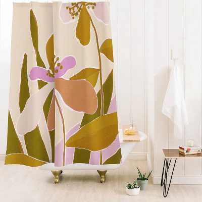 Alisa Galitsyna Colorful Iris Flowers Shower Curtain Green - Deny Designs 1 Alisa Galitsyna Colorful Iris Flowers Shower Curtain Green - Deny Designs