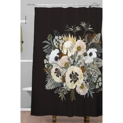 Iveta Abolina Elsa Shower Curtain Black - Deny Designs 1 Iveta Abolina Elsa Shower Curtain Black - Deny Designs