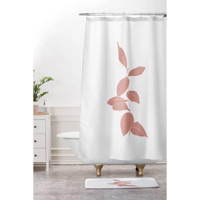The Colour Study Plant Drawing Bath Mat Pink - Deny Designs 1 The Colour Study Plant Drawing Bath Mat Pink - Deny Designs