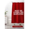 36"x24" Leah Flores Mistletoe Kiss Memory Foam Bath Mat Red - Deny Designs