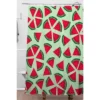 Kelli Murray Bloom Shower Curtain Green/Red - Deny Designs