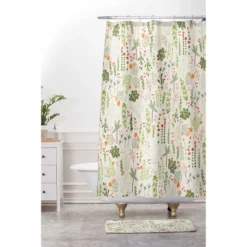 Floral Goodness IV Shower Curtain Green - Deny Designs -Deny Designs Sales GUEST 3dfadc86 b08f 46ef 9af7 9d70986c37c9
