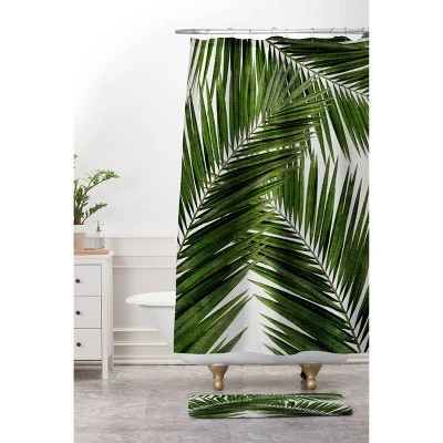 Orara Studio Palm Leaf Memory Foam Bath Mat Green - Deny Designs 2 Orara Studio Palm Leaf Memory Foam Bath Mat Green - Deny Designs - Image 2