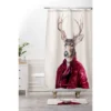 36"x24" Animal Crew Red Deer Memory Foam Bath Mat Red - Deny Designs