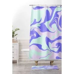 Hypnotic Camo Shower Curtain Purple - Deny Designs