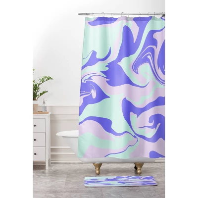 Hypnotic Camo Shower Curtain Purple - Deny Designs 1 Hypnotic Camo Shower Curtain Purple - Deny Designs