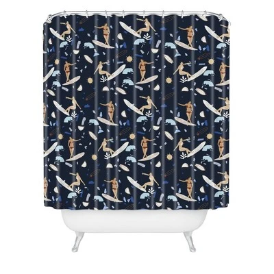 Marta Barragan Camarasa Surfing The Terrazzo Sea Shower Curtain - Deny Designs 4 Marta Barragan Camarasa Surfing The Terrazzo Sea Shower Curtain - Deny Designs - Image 4