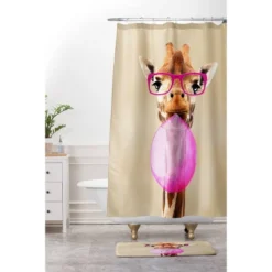 Coco De Paris Clever Giraffe With Bubblegum Bath Rugs And Mats Buff Beige 24" X 36" - Deny Designs -Deny Designs Sales GUEST 4dd4193a 6409 4862 9148 bfe9372305be