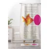 Goldfish With Bubblegum Shower Curtain Ivory - Deny Designs