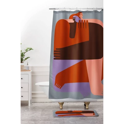 Enrique Larios Abrazo Memory Foam Bath Mat Gray - Deny Designs 1 Enrique Larios Abrazo Memory Foam Bath Mat Gray - Deny Designs