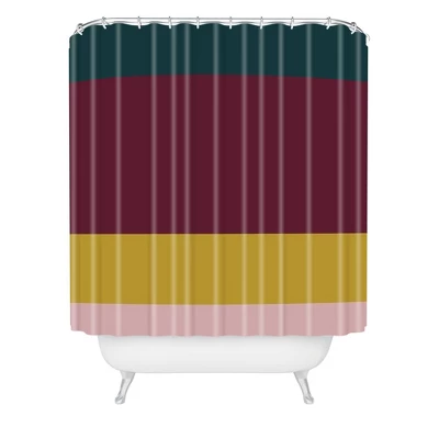 Color Poems Contemporary Color Block Shower Curtain - Deny Designs 2 Color Poems Contemporary Color Block Shower Curtain - Deny Designs - Image 2
