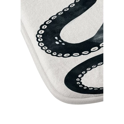 Avenie Minoan Octopus Memory Foam Bath Mat Black - Deny Designs 1 Avenie Minoan Octopus Memory Foam Bath Mat Black - Deny Designs