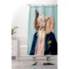 Mr. Elephant Shower Curtain Pastel Blue - Deny Designs