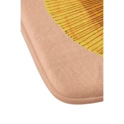 Sewzinski Sun Drawing Memory Foam Bath Mat Pink/Gold - Deny Designs