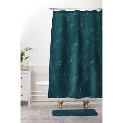 Gabriela Fuente Atlantic Shower Curtain Dark Green - Deny Designs 2 Gabriela Fuente Atlantic Shower Curtain Dark Green - Deny Designs - Image 2