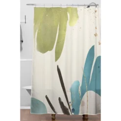 Sheila Wenzel Ganny Bouquet Abstract Shower Curtain White - Deny Designs