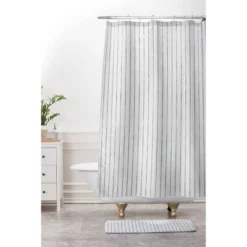 Holli Zollinger Aegean Wide Striped Shower Curtain Blue - Deny Designs -Deny Designs Sales GUEST 6914d116 eb13 4b4f b81a bfa1ef0a190f