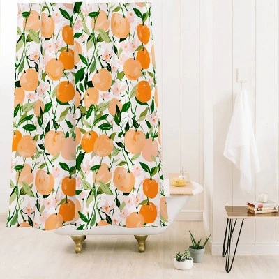 Spring Clementines Shower Curtain - Deny Designs 1 Spring Clementines Shower Curtain - Deny Designs