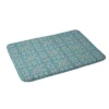 Bohemian Bloom Memory Foam Bath Mat Turquoise - Deny Designs