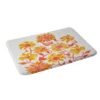 34"x21" Cat Coquillette Sunflower Watercolor Fiery Palette Memory Foam Bath Mat Orange - Deny Designs