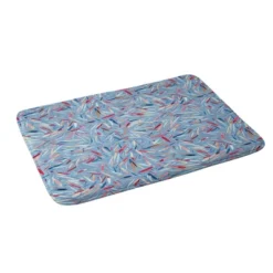 Ninola Design Rain Drops Memory Foam Bath Mat Blue - Deny Designs