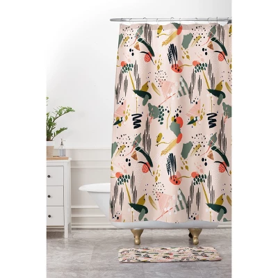 24" X 36" Brushstrokes I Bath Rug Pink - Deny Designs 1 24" X 36" Brushstrokes I Bath Rug Pink - Deny Designs