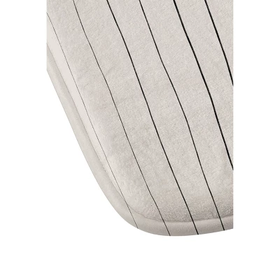 Vertical Lines Memory Foam Bath Mat Black - Deny Designs 2 Vertical Lines Memory Foam Bath Mat Black - Deny Designs - Image 2