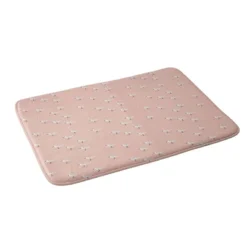 Little Arrow Sandpipers Memory Foam Bath Mat Pink - Deny Designs